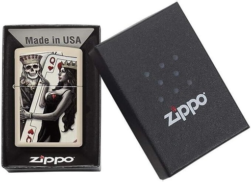 Zippo Lighter - Skull King Queen Beauty