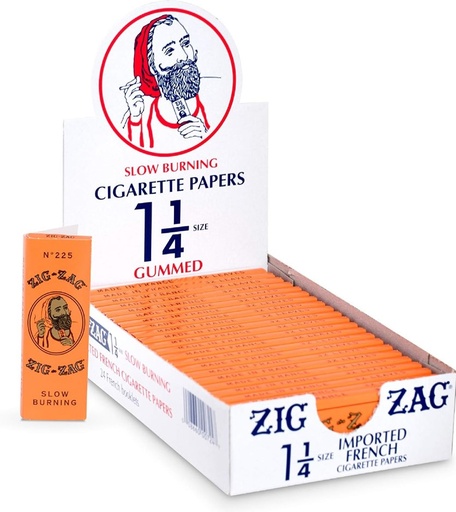 Zig-Zag -  Gummed - Slow Burning Cigarette Papers - 1¼ Size