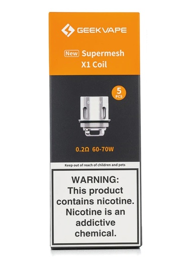 Geekvape - Supermesh - X1 Coil - 0.2Ω/60-70W - 5 PCS