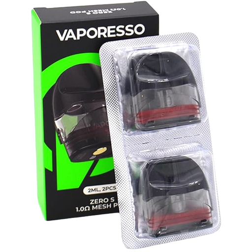 Vaporesso - Zero S - Black/Red - 1.0Ω Mesh Pod - 2ML, 2pcs