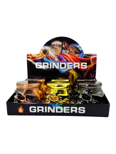 XL Skull-head Grinder - Assorted Colors - 6 Ct