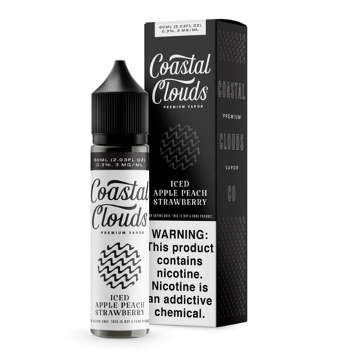 Coastal Clouds - Iced Apple Peach Strawberry - 60ml/0mg