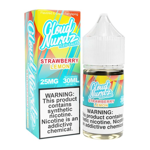 Cloud Nurdz - Iced Salts - Iced Strawberry Lemon - 25mg/30ml