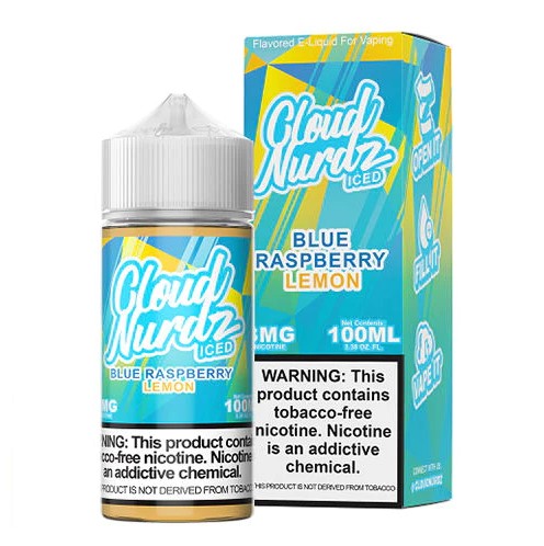 Cloud Nurdz - Iced Salts - Iced Blue Raspberry Lemon - 0mg/100ml