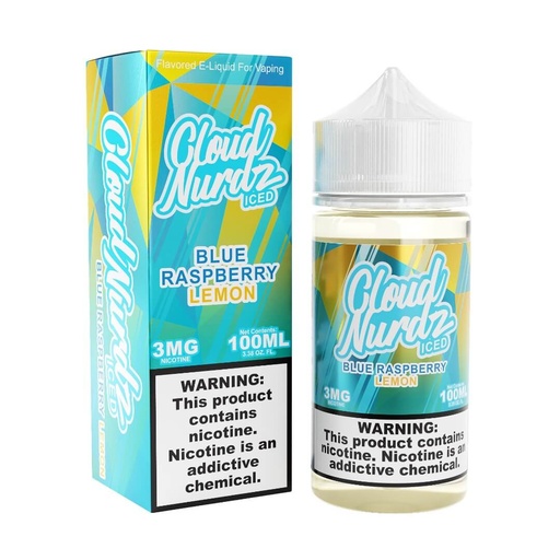 Cloud Nurdz - Iced - Blue Raspberry Lemon - 3mg/100ml