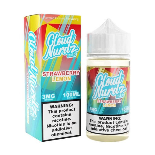 Cloud Nurdz - Iced Salts - Iced Strawberry Lemon - 3mg/100ml