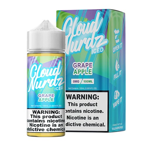 Cloud Nurdz - Iced Salts - Iced Apple Grape - 0mg/100ml