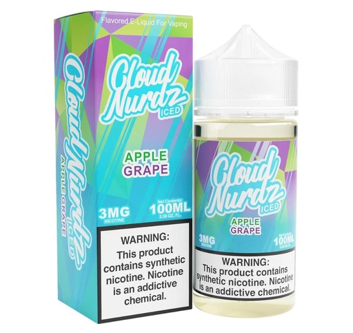 Cloud Nurdz - Iced Salts - Iced Apple Grape - 3mg/100ml