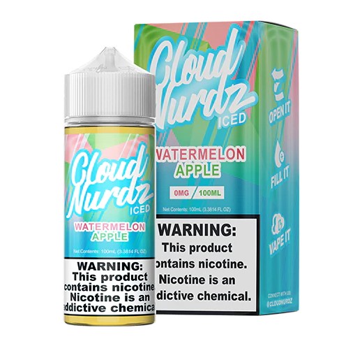 Cloud Nurdz - Iced Salts - Iced Apple Watermelon - 0mg/100ml