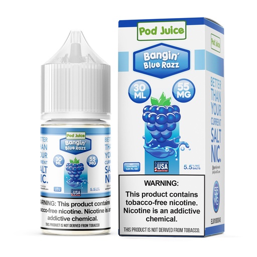 Pod Juice - Bangin' Blue Razz - 55mg/30ml