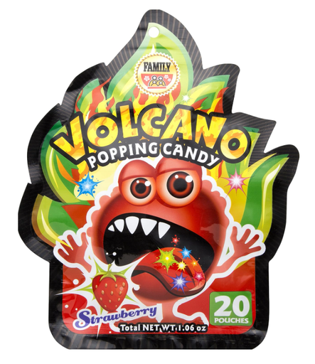 Family - Volcano Popping Candy - Strawberry 