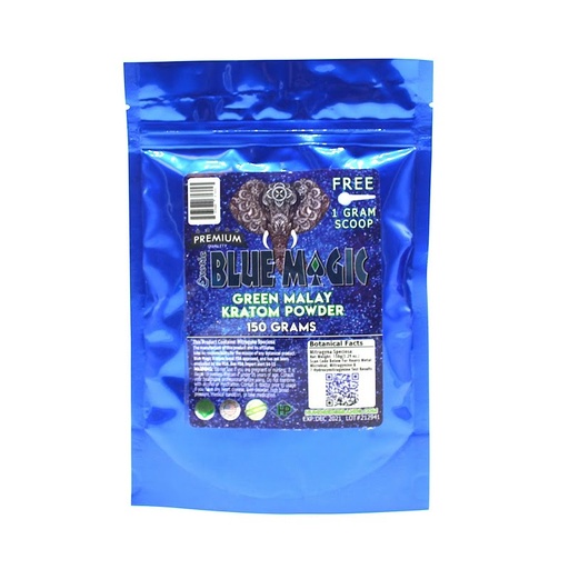 Blue Magic - Kratom Powder - Green Malay - 150 Grams