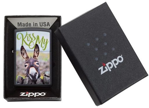 Zippo Lighter - Kiss My Donkey Design 