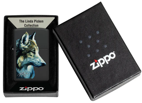 Zippo Lighter - Linda Picken Wolf Design 