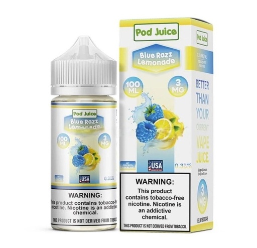 Pod Juice - Blue Razz Lemonade - 3mg/100ml