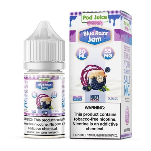 Pod Juice - Desserts - Blue Razz Jam -  55mg/30ml 