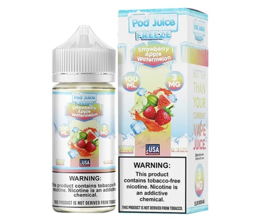 Pod Juice - Freeze - Strawberry Apple Watermelon - 3mg/100ml