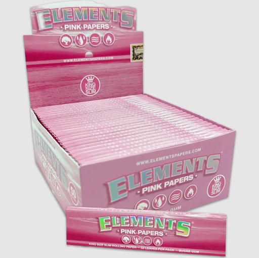 Elements - Pink Papers - King Size Slim - 50 per box 