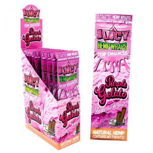 Juicy - Hemp Wraps - Purple Gelato - 25 Packs 