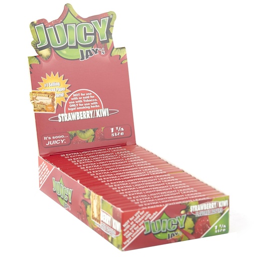 Juicy - Jay's - Strawberry Kiwi - 1¼ Size - 24 Packs x 32 Leaves 