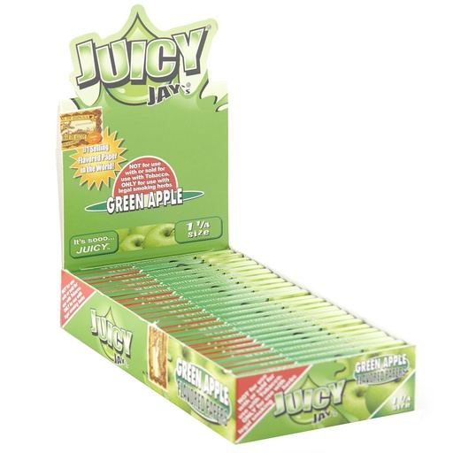 Juicy - Jay's - Green Apple - 1¼ Size - 24 Packs x 32 Leaves  