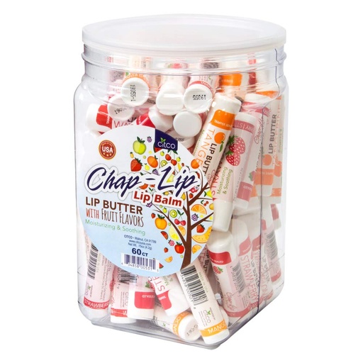Chap-Lip - Lip Balm w/Vitamin E - Assorted Flavors - 60 Ct