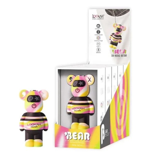 Lookah - Bear - 510 Voltage Battery - Pink Tiedye 