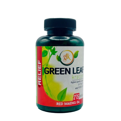 Green Leaf Kratom - Relief - Red Maeng Da- 275 Caps