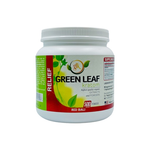 Green Leaf Kratom - Relief - Red Bali - 500g Powder 