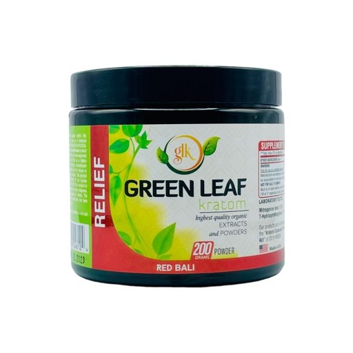 Green Leaf Kratom - Relief - Red Bali - 200g Powder