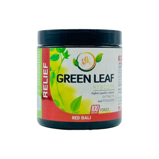 Green Leaf Kratom - Relief - Red Bali - 100g Powder