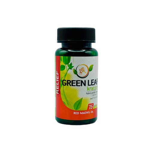 Green Leaf Kratom - Relief - Red Maeng Da - 75 Caps