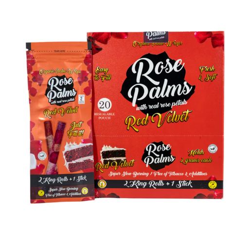 Rose Palms - 20 Pack/2 King Rolls - Red Velvet