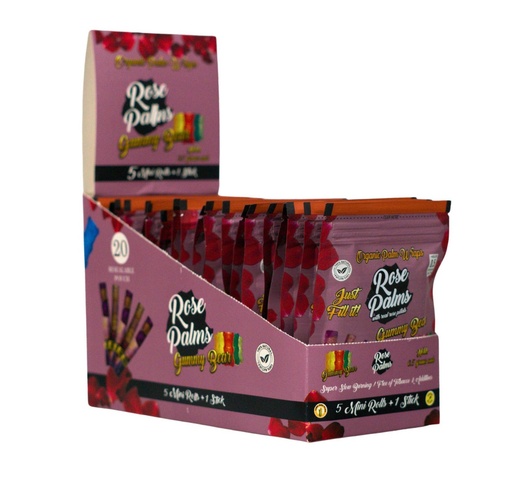 Rose Palms - 20 Pack/5 Mini Rolls - Gummy Bear