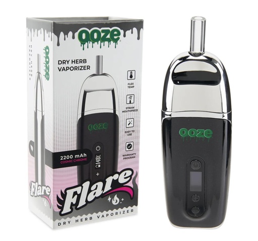 Ooze - Flare - Dry Herb Vaporizer - Cosmic Chrome