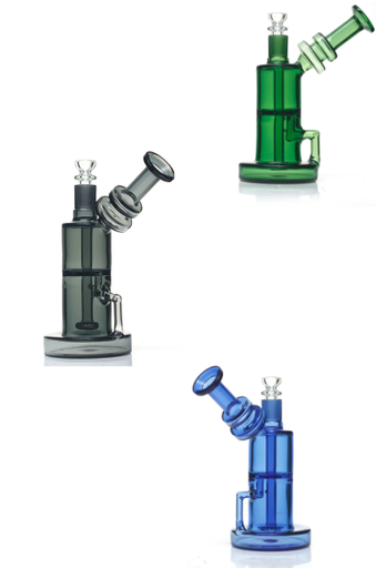 8" Dab Rig Glass Smoking Waterpipe - Assorted Colors