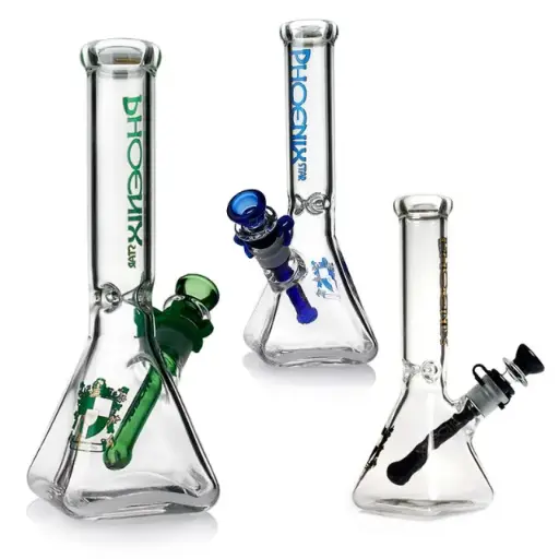 10" Phoenix Star - Square Base Bong - Assorted Colors