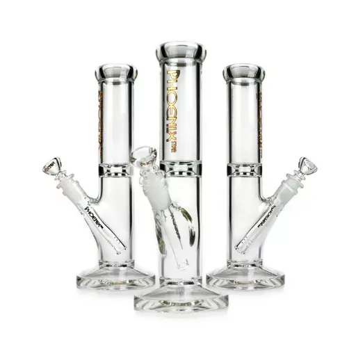 10" Phoenix Star - Clear Straight Bong 