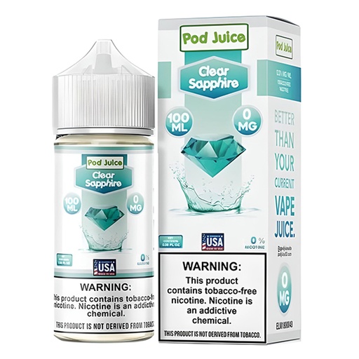 Pod Juice - Clear Sapphire - 0mg/100ml 