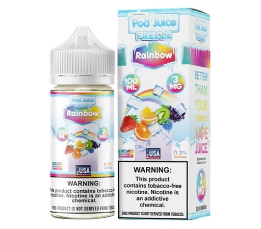 Pod Juice - Freeze - Rainbow - 0mg/100ml 