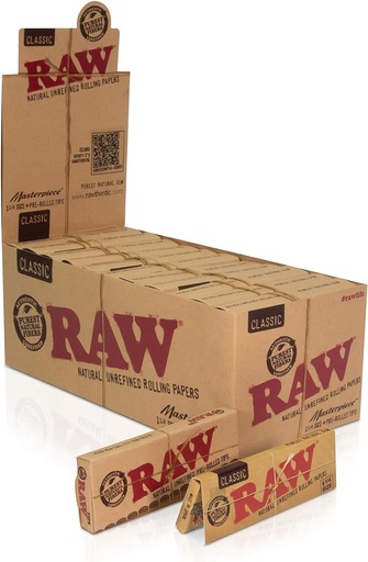 RAW - Classic - Masterpiece - 1 1/4 + Pre-Rolled Tips 