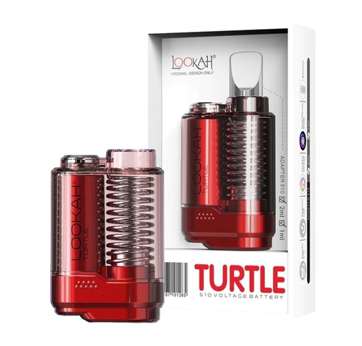 Lookah - Turtle - 510 Thread Vape Battery - Red 