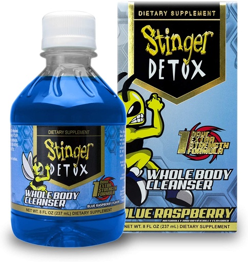 Stinger Detox - 1 Hour Extra Strength Formula - Blue Raspberry