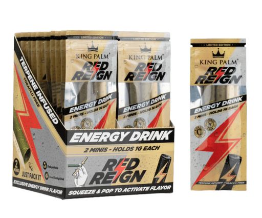 King Palm - Leaf Tubes - Mini Rolls - Red Reign Energy Drink  