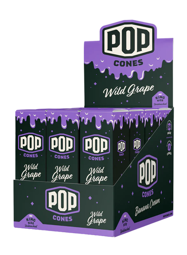 Pop Cones - King Size - Unbleached - Wild Grape