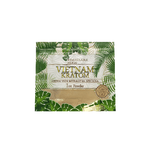 Remarkable Herbs - Green Vein Kratom Powder - Vietnam - 1oz