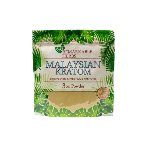 Remarkable Herbs - Green Vein Kratom Powder - Malaysian - 3oz