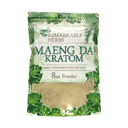 Remarkable Herbs - Green Vein Kratom Powder - Maeng Da - 8oz