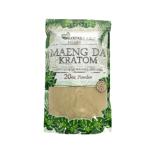 Remarkable Herbs - White Vein Kratom Powder - Maeng Da - 20oz