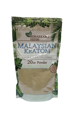 Remarkable Herbs - Green Vein Kratom Powder - Malaysian - 20oz